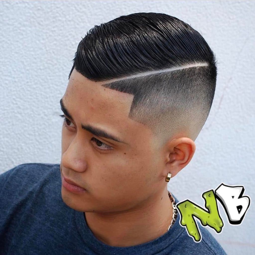 Cool undercut fade comb over