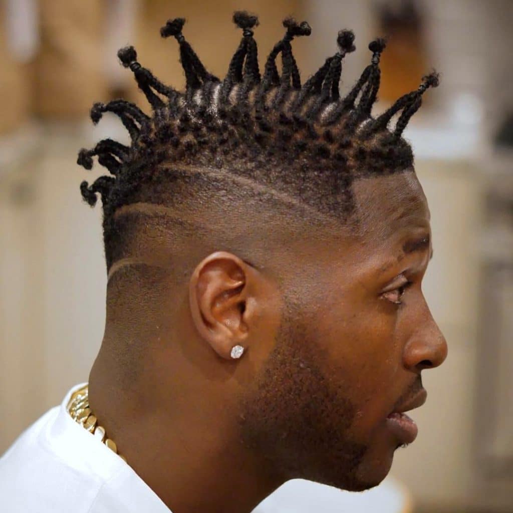 Braid mohawk for Black men Antonio Brown