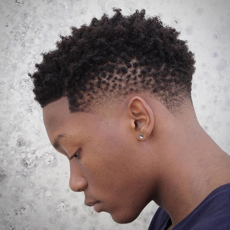 taper fade mohawk haircut black men