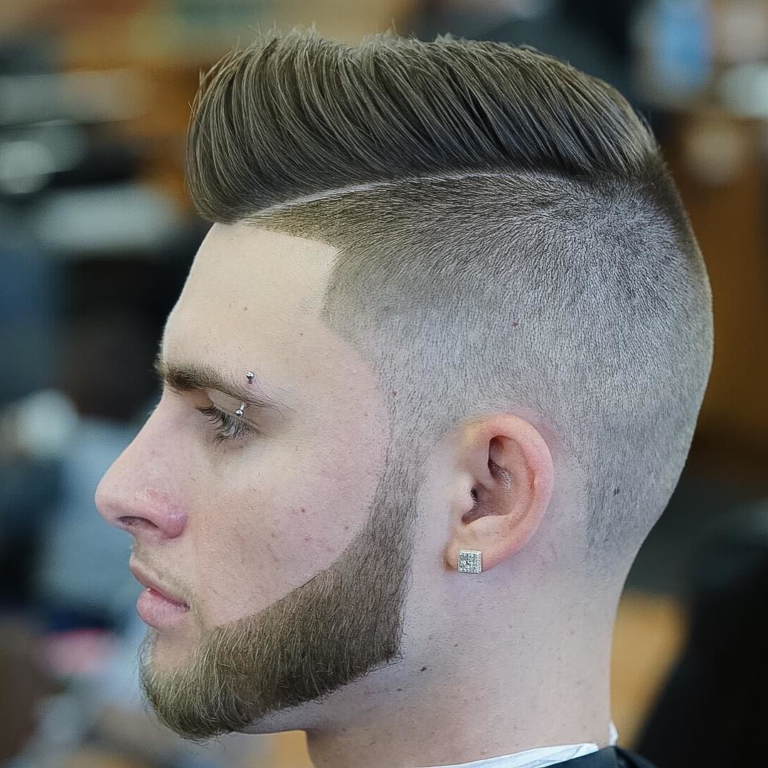 high fade pompadour