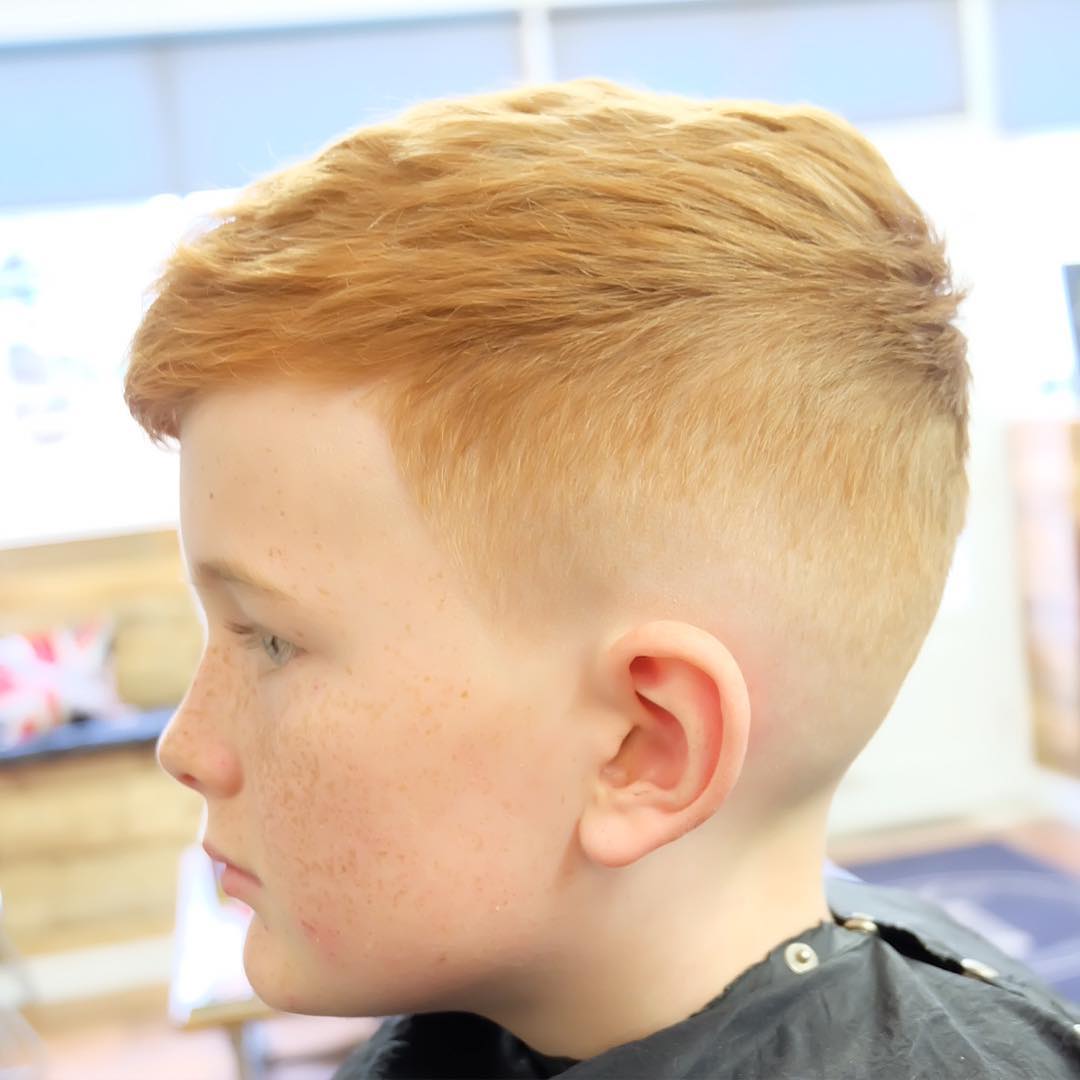 Easy haircut for boys with a high fade