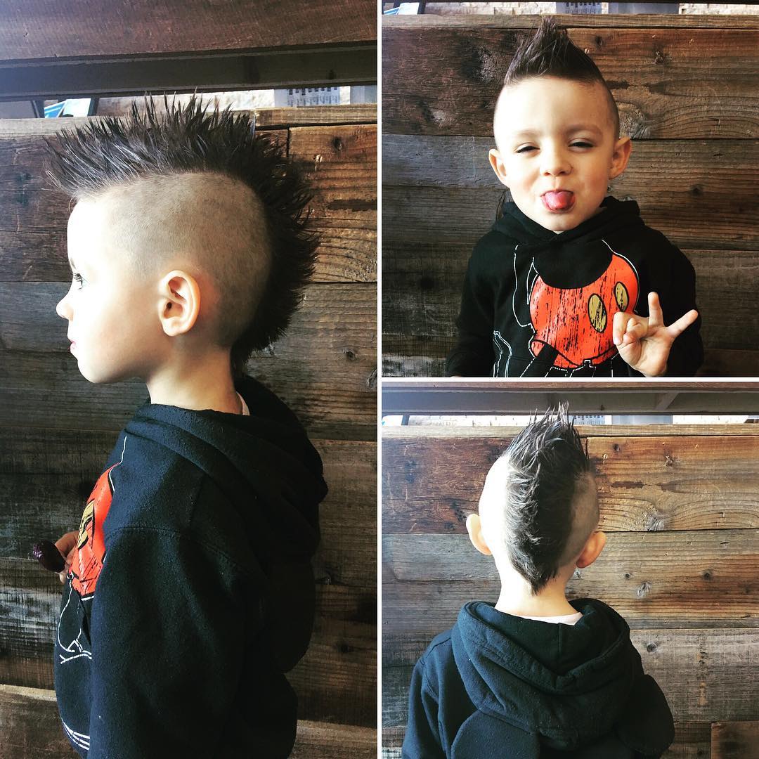 Spiky mohawk haircut for boys