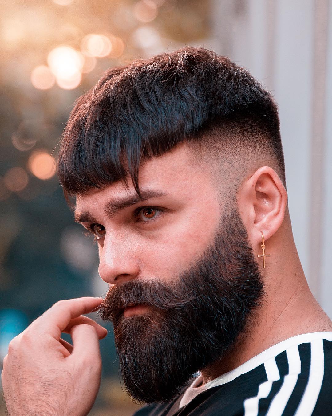 Crop Haircut And Full Beard