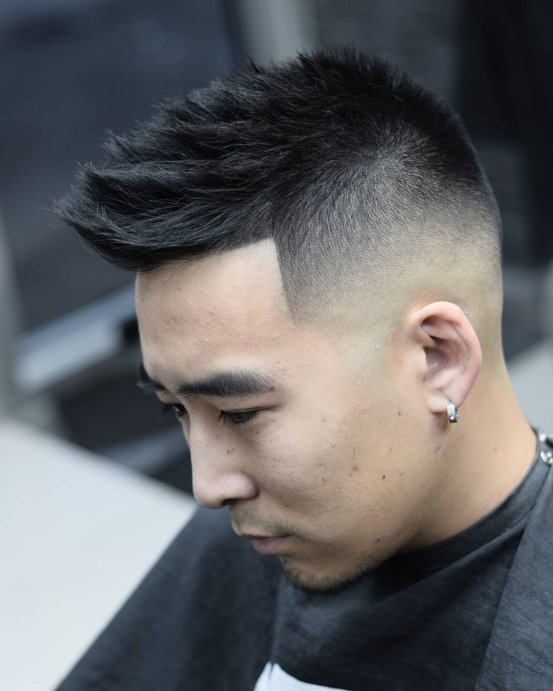 Spiky hairstyles for Asian men