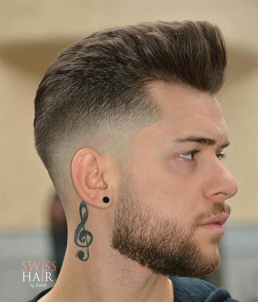 swisshairbyzainal_and drop skin fade short medium hairstyle for men