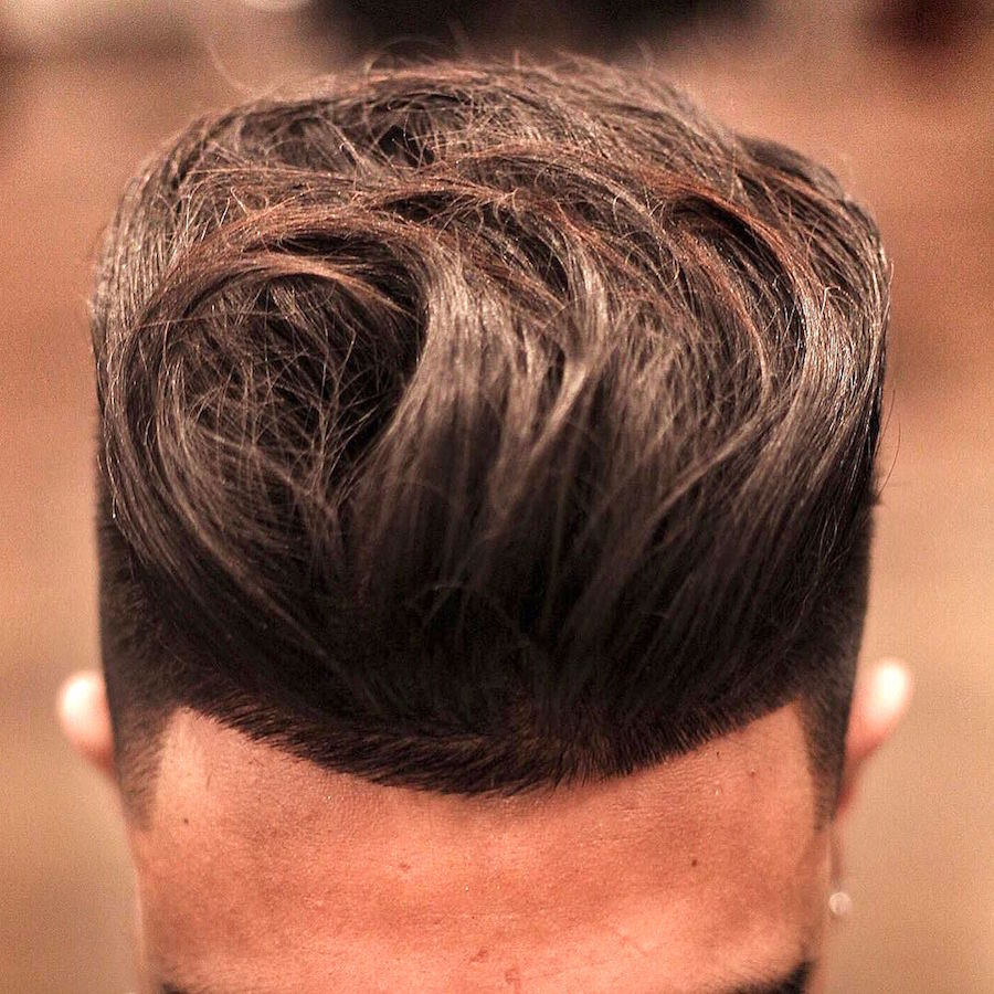 thegentlemanbarbers_and longer textures on top with high fade