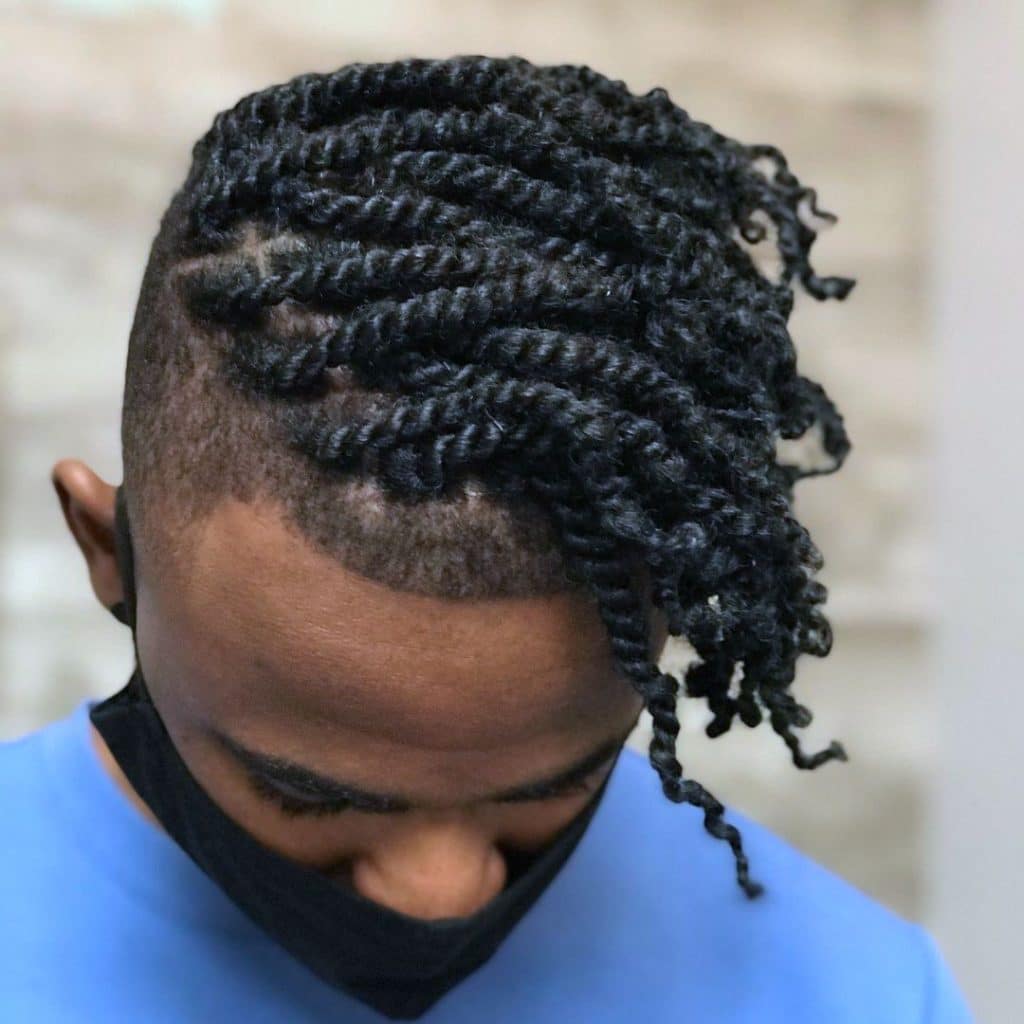 twist hairstyles for men with fade