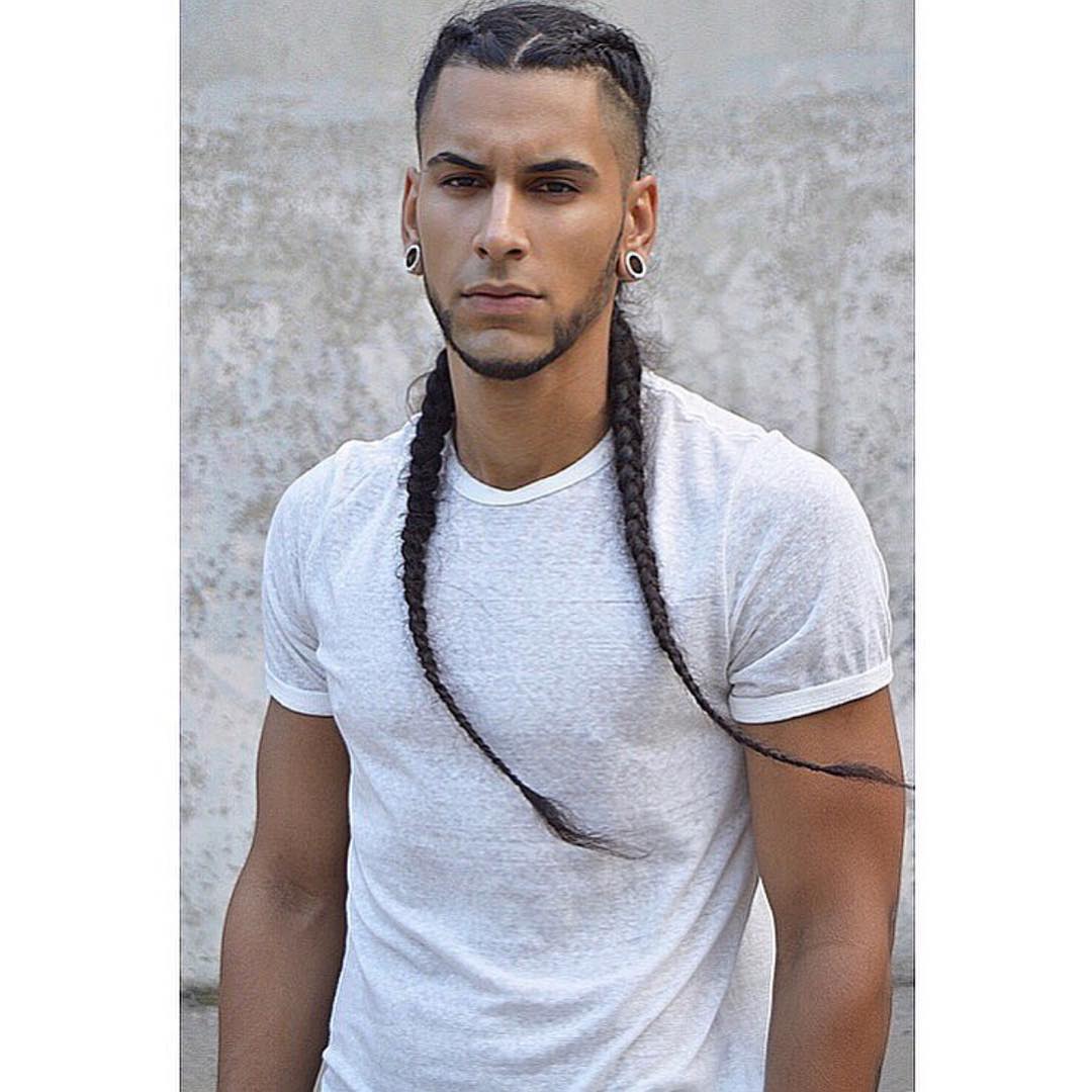 Native style 2 braids model