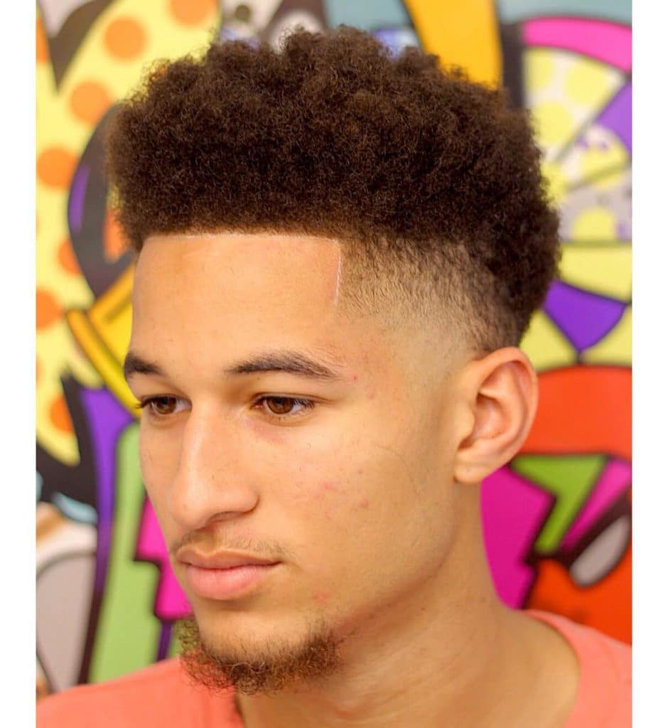 Drop fade curly hair